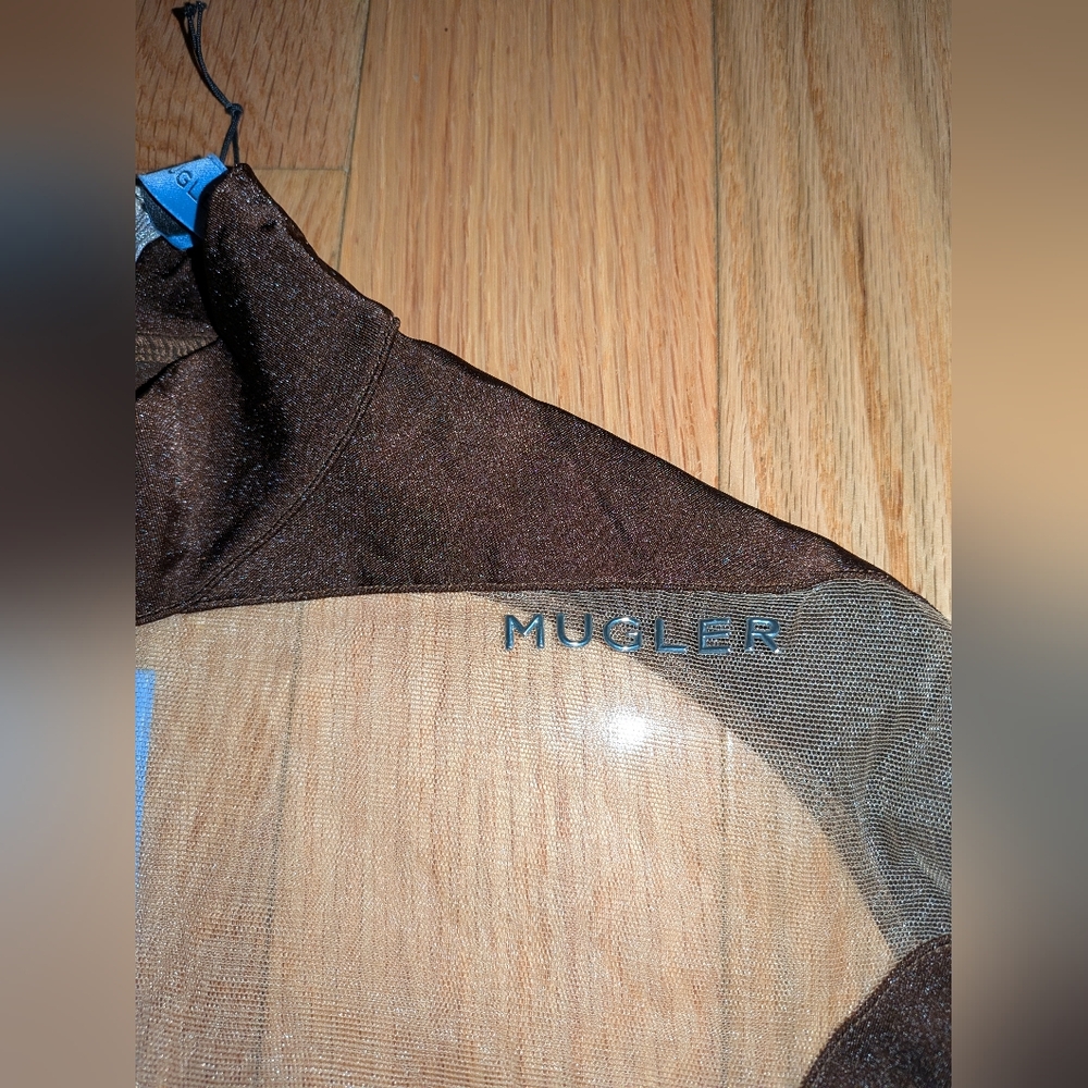 3S. NWT MUGLER ILLUSION MESH INSERT BODYSUIT SIZE FR 36 / US 4 - Picture 9 of 15